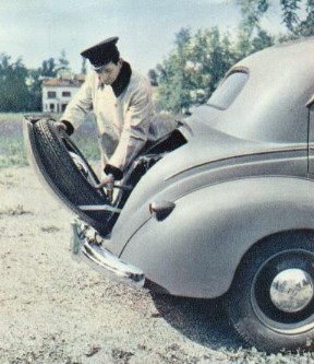 Der Kofferraum des Fiat 1500 E Berline aus den 1940er Jahren