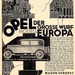 Originalwerbung vom April 1928 für OPEL, Modell EUROPA