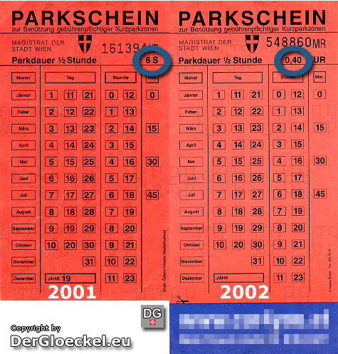 das waren noch Zeiten - Kurzparkgebühren in Wien 2001 und 2002 | Foto: DerGloeckel.eu